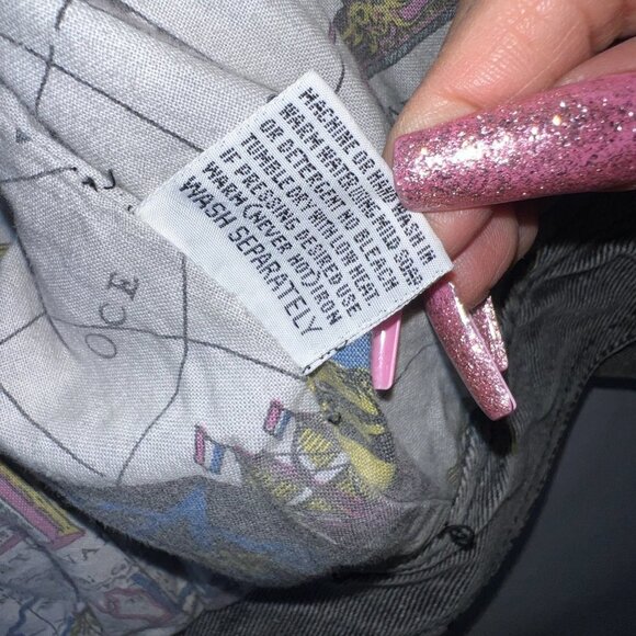 Vintage 80's Double-Breasted Denim Jacket S y2k - Picture 8 of 8